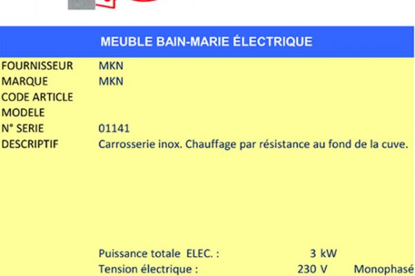 AAE Alsace Alimentaire Équipement - Bain-marie électrique MKN